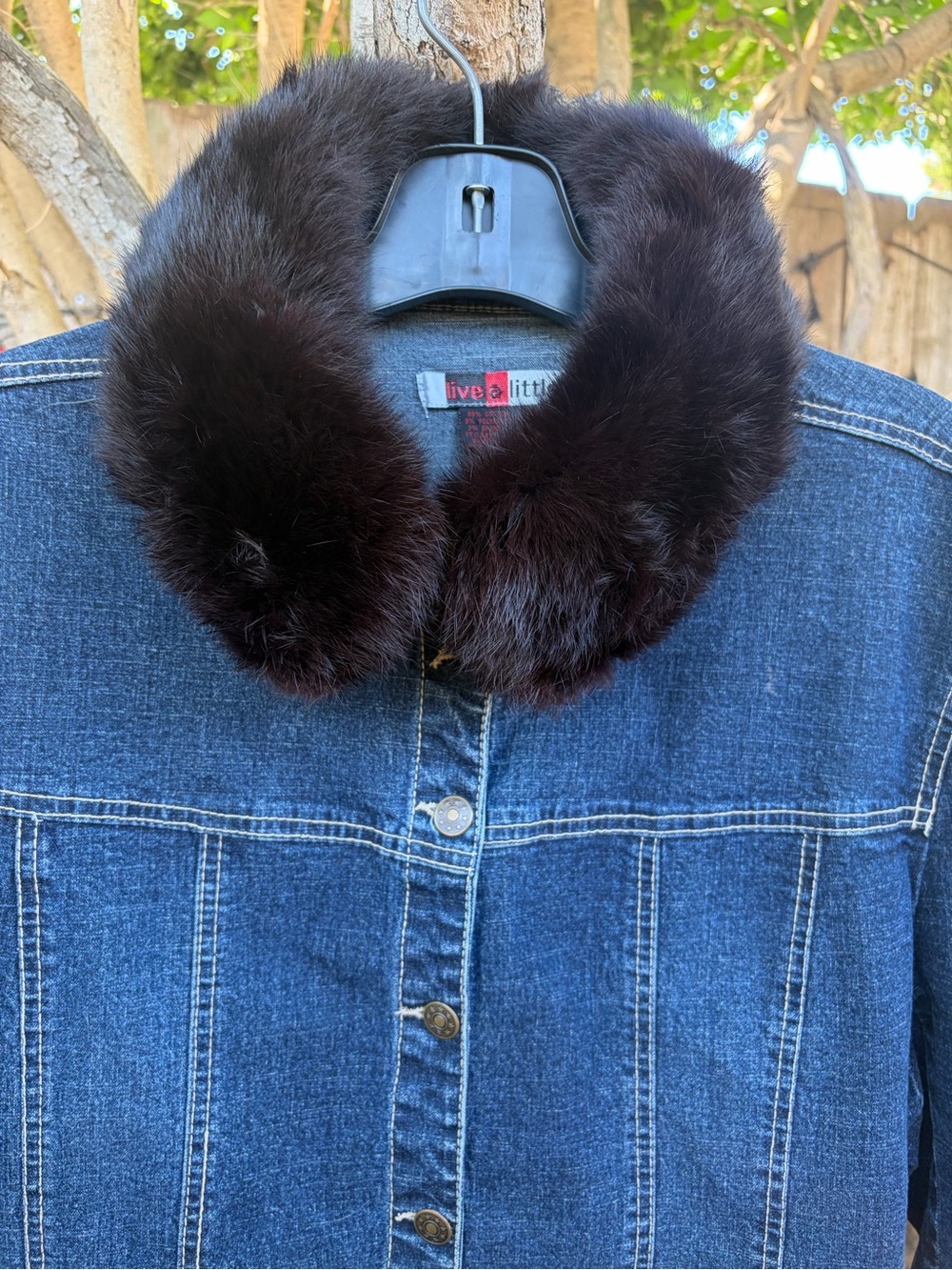 Fluffy Rabbit Fur Collar or Scarf Accent Piece Cute On A Coat